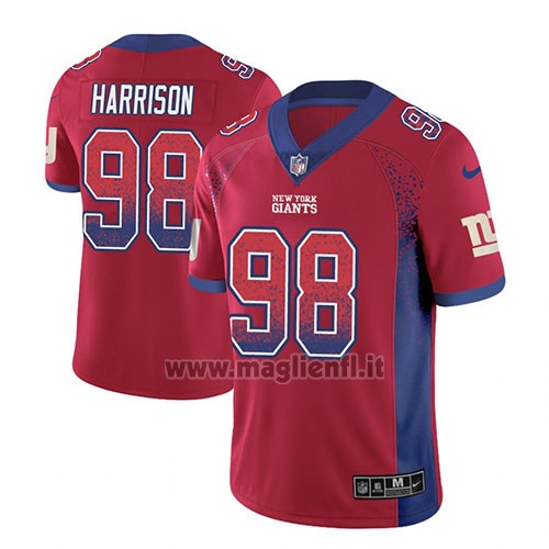 Maglia NFL Limited New York Giants Damon Harrison Rosso 2018 Rush Drift Fashion